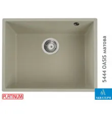 Гранітна кухонна мийка Platinum 5444 OASIS матова Айворі