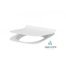Сидіння для унітазу Cersanit CREA, дюропласт, Soft-close, Slim, прямокутне, 178702