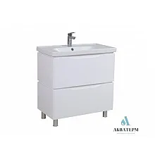 Тумба Aqua Rodos “Венеція” підлогова 80см, (білий колір), з умивальником “Frame”, 7092