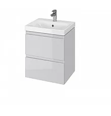Шафка і раковина Cersanit Moduo 50 см, сіра S801-219