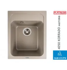 Гранітна кухонна мийка Platinum 4050 KORRADO матова Титан