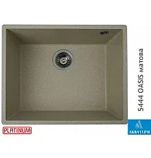 Гранитная кухонная мойка Platinum 5444 OASIS матовая Песок