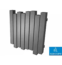 Дизайнерский радиатор отопления Genesis-Aqua Wave 600x1000мм Графитовый