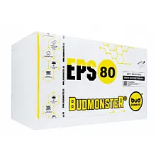 Плита пінополістирольна Budmonster EPS-80 1000х500х50 мм (15 кг/м3). Ціна за шт
