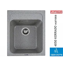 Гранітна кухонна мийка Platinum 4050 KORRADO матова Сіра